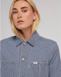 Lee Narrow Striped Jacket In Cotton Mix And Straight Fit