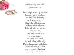 In Memory Of A Deceased Parent Or Grandparent On Wedding Day Etsy Wedding Poems Wedding Day Memories