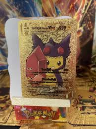 Pokémon Pikachu Mega Sableye Tag Cosplay Gold Foil Fan Art Card | eBay
