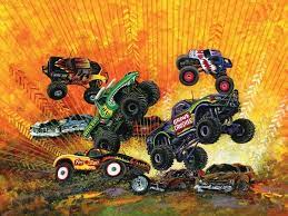 For a gallery of images related to the original mario kart 8 installment, see gallery:mario kart 8. Big Wheels Monster Truck Wall Mural For Kids Walls About Murals