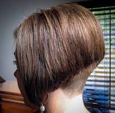 Mrs Cb From The Coolbobs Com Website Shaved Nape Short Stacked Bob Hairstyles Shaved Bob