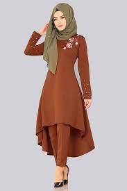 Modaselvim Kombin Nakisli Peplum 2 Li Kombin Pl865 Taba Muslim Fashion Dress Muslim Fashion Outfits Muslimah Fashion Outfits