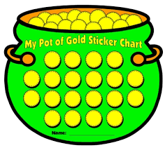 St Patricks Day And March Sticker Charts Incentive Charts