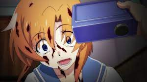 Higurashi no naku koro ni 2020: Reina attacks Keiichi scene raw - YouTube