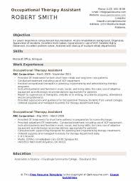 How to start a cover letter. Occupational Therapy Assistant Resume Samples Qwikresume