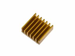 gold anodized aluminum 14x14x6mm heat