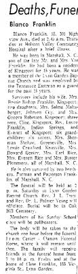 Blanco Franklin) Kingsport Times (Kingsport,Tennessee) Friday, February  10,1961