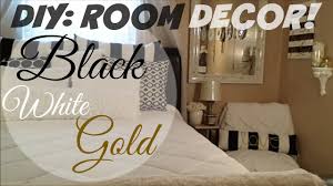 There are 121423 black and gold bedroom decor for sale on etsy, and they cost $20.21 on average. Diy Room Decor Black White Gold Youtube