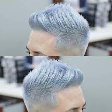 Silver Fade Men S Hair Men Hair Color Grey Hair Color Hair Styles 2017