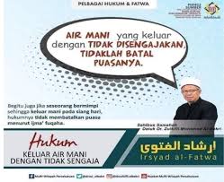 Demikian penjelasan status hukum puasa orang yang keluar madzi. Jika Keluar Air Mani Tidak Sengaja Apakah Membatalkan Puasa Goreng