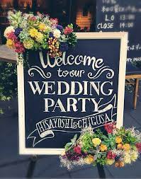 チョークと黒板でdiy チョークアートでおしゃれなボード作り ウェディング 結婚 式 の ウェディング ウェルカム