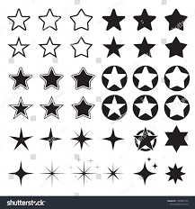Star Icons Sparkles Shining Burst Vector Symbols Star Isolated On White Background Ad Affiliate Shining Burs Abstract Photos Monochrome Pattern Vector