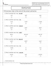 Pin By Raffy Vallo On Contractions Contraction Worksheet Everyday Math Third Grade Math Worksheets