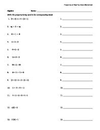 In this lesson, we will review some of the properties of real numbers. Properties Of Real Numbers Worksheet By Math Is Easy As Pi Tpt