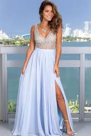 Sky Blue Maxi Dress With Silver Jewels Dresses Burgundy Maxi Dress Blue Maxi
