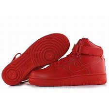 Classic Pure Red Nike Air Force One High Tops Women Shoes 80 Liked On Polyvore Featuring Shoes Nike Red High Tops Hi Red Nike Nike Air Nike Free Shoes