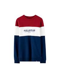 Pull Bear Logo Colour Block Sweatshirt