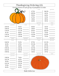 The Ordering Pumpkin Masses In Pounds A Math Worksheet From The Thanksgiving Math Worksh Thanksgiving Math Worksheets Thanksgiving Worksheets Math Worksheets