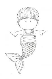 Boy Mermaid Coloring Pages Mermaid Coloring Pages Mermaid Coloring Magnolia Stamps