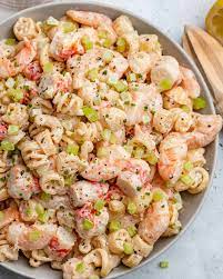 There are about as many shrimp recipes as there are reasons to love shrimp: Healthy Creamy Shrimp Pasta Salad Healthy Fitness Meals