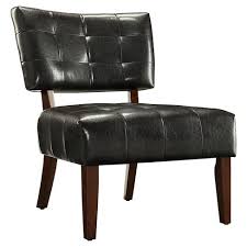 Accent chairs, faux leather living room chairs : Elizabeth Armless Faux Leather Accent Chair Dark Brown Inspire Q Target