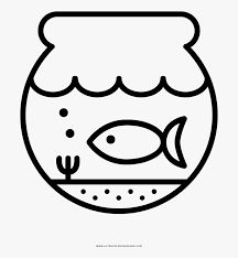 Beta fish, goldfish and other types of small fish are perfectly suited for these types of bowls, and the bowls are small enough to be able to fit in just ab. Fish Bowl Coloring Page Coloring Book Hd Png Download Kindpng