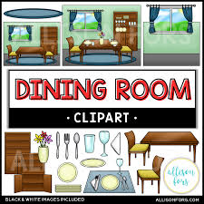 Kids in dining room concept. House Dining Room Clip Art Allison Fors
