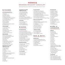 Kohls Wedding Registry Checklist Everything You Need To Create Your Love Nest Wedding Registry Checklist Best Wedding Registry Wedding Registry List
