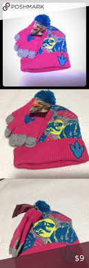 Jurassic World Girls Winter Hat Glove Set Girls Winter Hats Winter Hats Gloves Set