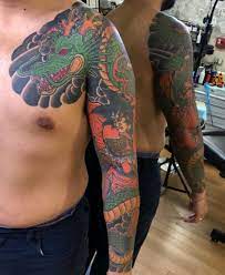 Finally Done Traditional Japanese Style Goku Not Traditional Japanese Style Shenron Shenlong By Japanese Dragon Tattoos Dragon Sleeve Tattoos Japanese Tattoo