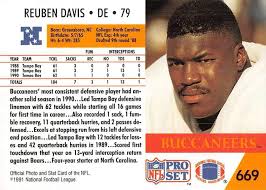 Amazon.com: 1991 Pro Set Football #669 Reuben Davis Tampa Bay Buccaneers  The Official Trading Card of the National Football League (NFL) :  Collectibles & Fine Art