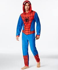 Briefly Stated Spider Man One Piece Hooded Pajama Suit