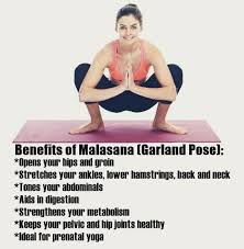 Health Benefits Of Garland Pose Malasana Yoga Poses Yoga Therapy Malasana Pose