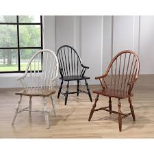 Whichever way you go, you can rest assured that you'll have acquired. Sunset Trading Country Grove Solid Wood Windsor Back Arm Chair In Light Gray Wayfair