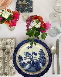 A Spring Supper For More Than We Thought Shuffled Plates And Napkins Around And Ran Out Of Wild Flowers Picked Table Settings Flower Picks Table Decorations