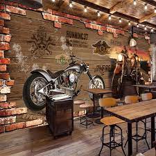 Your retro stock images are ready. Personalized Customization Retro Motorcycle Brick Wallpaper Restaurant Cafe Creative Decor 3d Embossed Mural Papel De Parede 3 D Mural Papel De Parede Papel De Paredede Parede Aliexpress