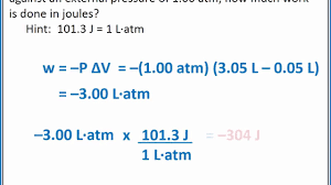 The nist chemistry webbook contains: Chemistry 101 Calculating Pressure Volume Work Youtube