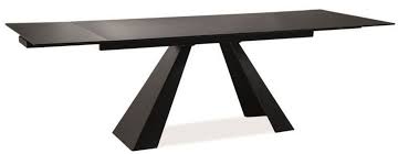 A smooth round table top and a central column with footed base is the most popular style and go with most styles of decor. Casa Padrino Designer Dining Table Matt Black 160 240 X 90 X H 76 Cm Extendable Dining Room Table With Tempered Glass Top Designer Furniture