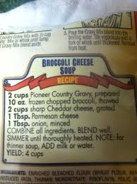 Recipe On The Pioneer Country Gravy Mix Looks Easy Chicken Gravy Mix Recipe Broccoli Cheese Soup Recipes Chicken Gravy