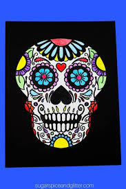 The sugar should have melted down to a liquid form and turned a light brown color. Printable Sugar Skull Coloring Page Sugar Spice And Glitter