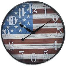 Hang it anywhere to complete your home! Westclox W32897af 12 Inch American Flag Wall Clock 12 Round Multi Color Buy Online In Bahamas At Bahamas Desertcart Com Productid 39690988