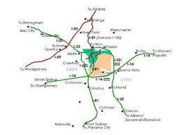 State of georgia.it enters the state at the alabama state line near west point, and lanett, alabama, traveling through the atlanta metropolitan area and to the south carolina state line, where it crosses the savannah river near lake hartwell. Interstate 14 Is Not The First Interstate Project Proposed For Columbus