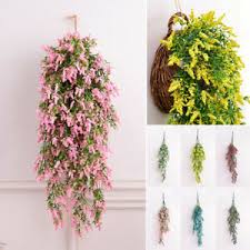 Perfect for long lasting outdoor displays without the maintenance that comes with real. Artificial Fake Lavender Flower Hanging Wall Rattan Basket Decor Indoor Outdoor Ebay