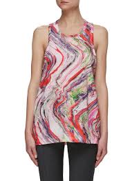 Acne Studios Marble Print Racerback Tank Top Women Lane Crawford