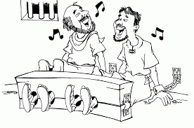 103 best images about acts stories on pinterest a paul and barnabas coloring page. Paul And Silas In Jail Free Coloring Page Coloring Home