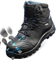 Amazon Com Glorya Work Boots For Men Composite Toe Waterproof Leather Safety Shoes Anti Slip Anti Puncture Anti Static Working Shoes Fire Safety Boots