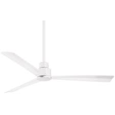 123 x 30 mm dc motor size. Minkaaire F787 Whf Flat White Simple 52 3 Blade Indoor Outdoor Ceiling Fan With Remote Included Lightingdirect Com