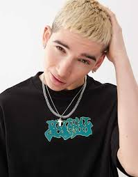 Weekday Great boxy fit T-shirt with front graphic print in black