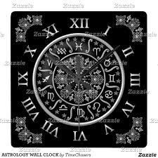 Astrology Wall Clock Zazzle Com Clock Face Printable Face Stencils Clock