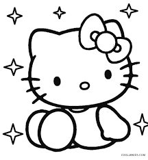 Contoh gambar gambar hello kitty hitam putih untuk mewarnai kataucap. Hello Kitty Mewarnai Gambar Kartun Hitam Putih Ideku Unik